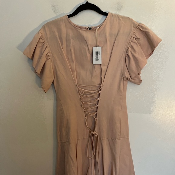 NWT Ulla Johnson Otille Dress Lace Up Front Pink Size 2 - Picture 11 of 13